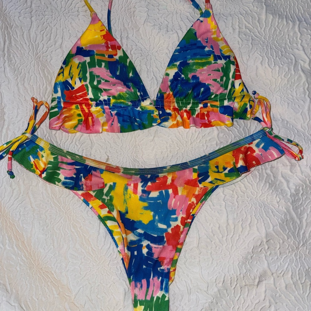 Colorful Abstract Print Bikini